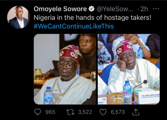 Nigeria In The Hand Of Hostage Takers- Omoyele Sowore