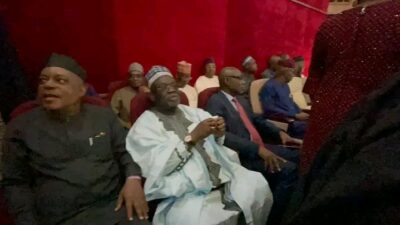 L-R Uche Secondus, the ex-National Chair of PDP, Babangida Aliyu, ex-Governor of Niger State and others