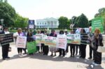 Protesters in front of White House