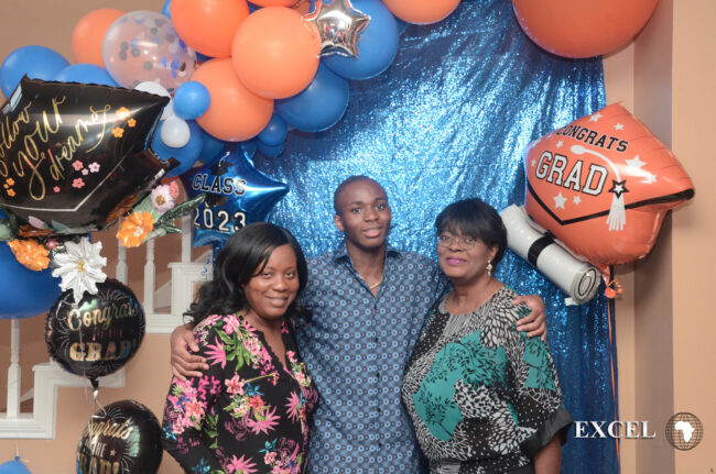 Jeremy Okyere with Mother and Grandmom