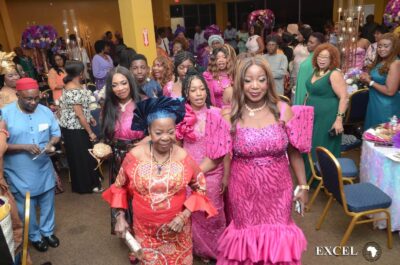 Mama being accompanied by her darling daughter, Dr Eucharia and others to the dancing floor