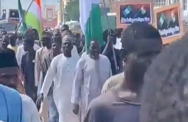 Kano Residents Protesting Against Military Intervention in Niger