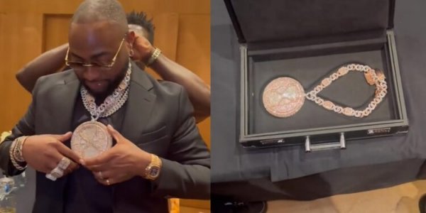 Timeless: Davido Celebrates Billion-Stream Album with Over 500 Million Naira Diamond Necklace