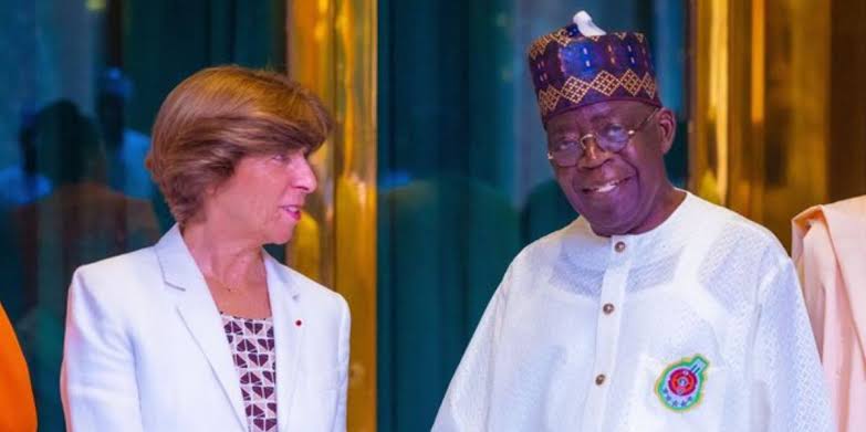 France Minister with Nigerian President in Abuja