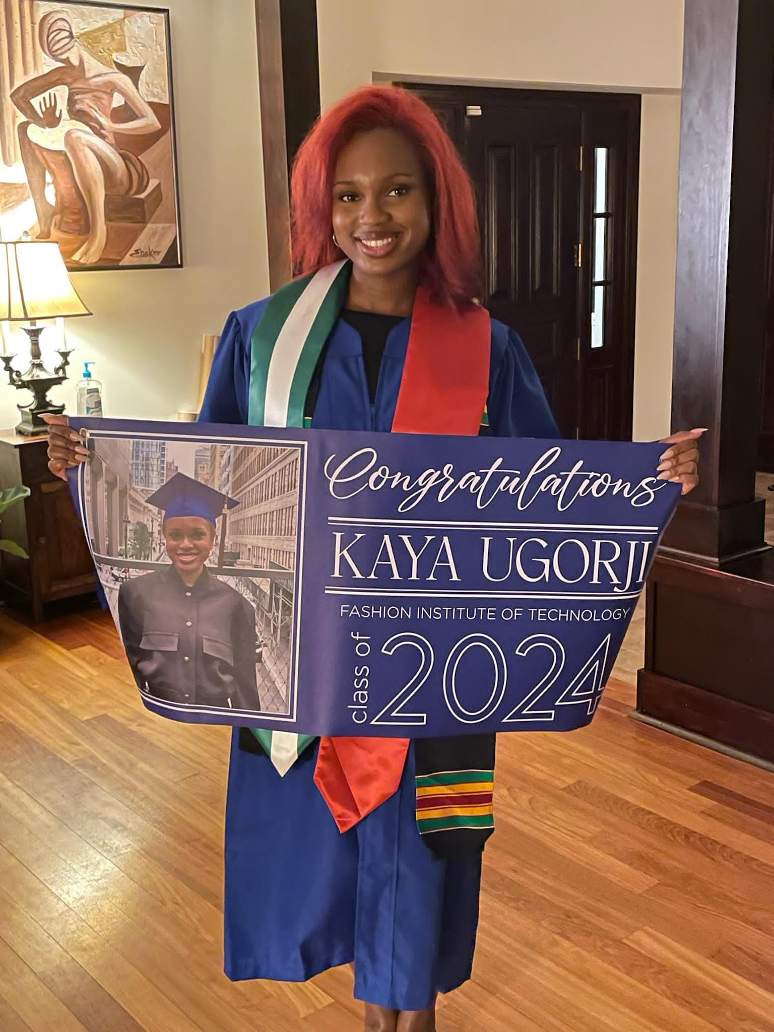 Rising Fashion Star, Kaya C. Ugorji Celebrates Graduation from Fashion Institute in US