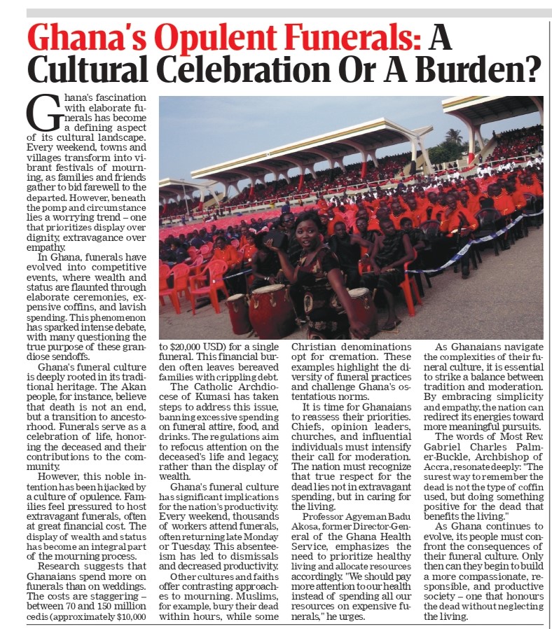 Ghana's Opulent Funerals: A Cultural Celebration or a Financial Burden