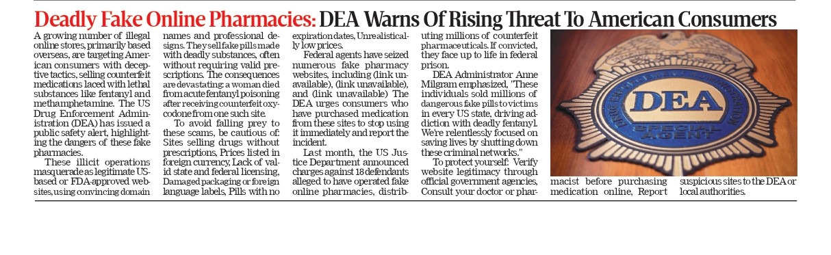 DEA Warns of Rising Threat