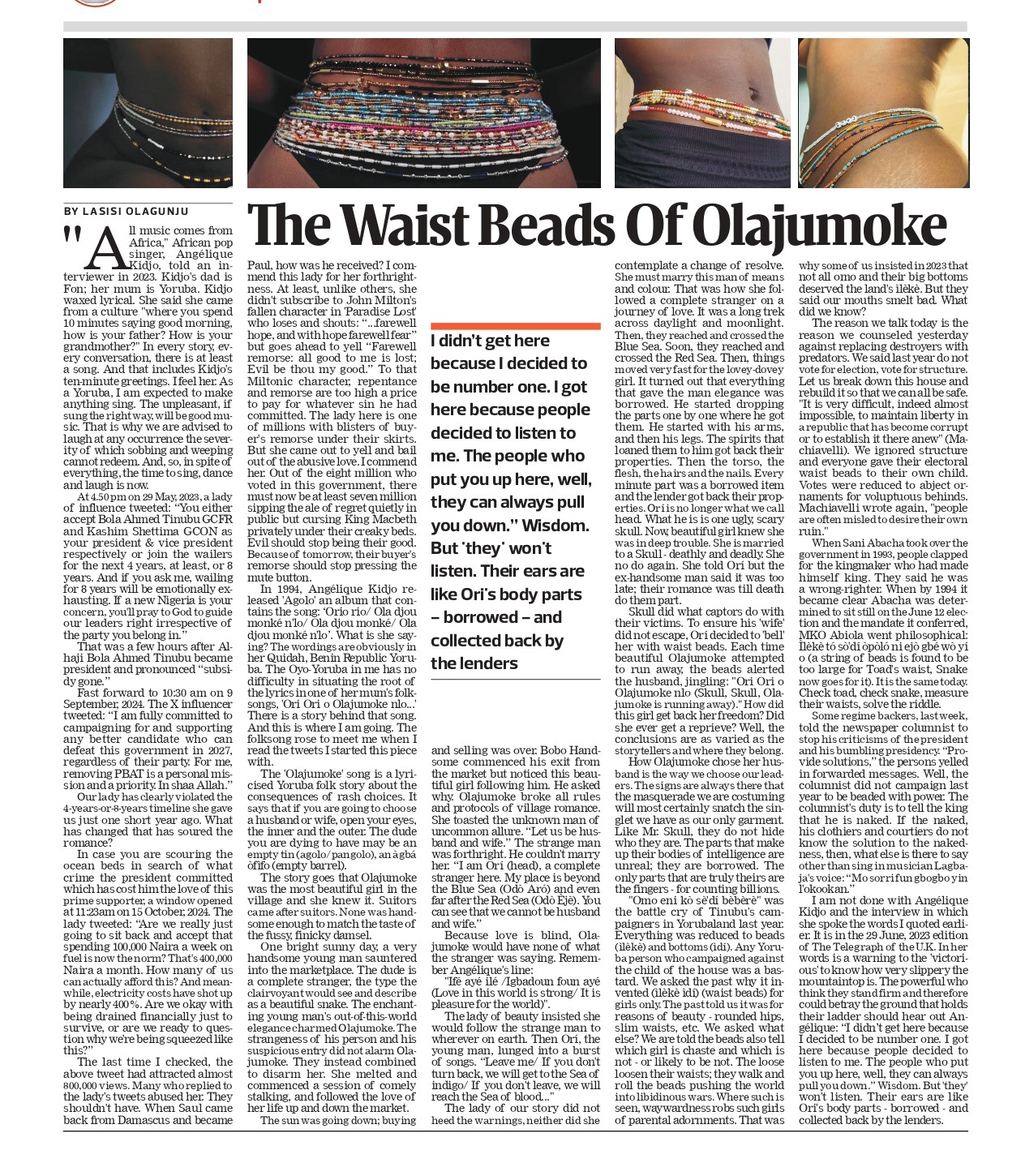 The Enchanting Waist Beads of Olajumoke: Tradition, Beauty, and Spirituality