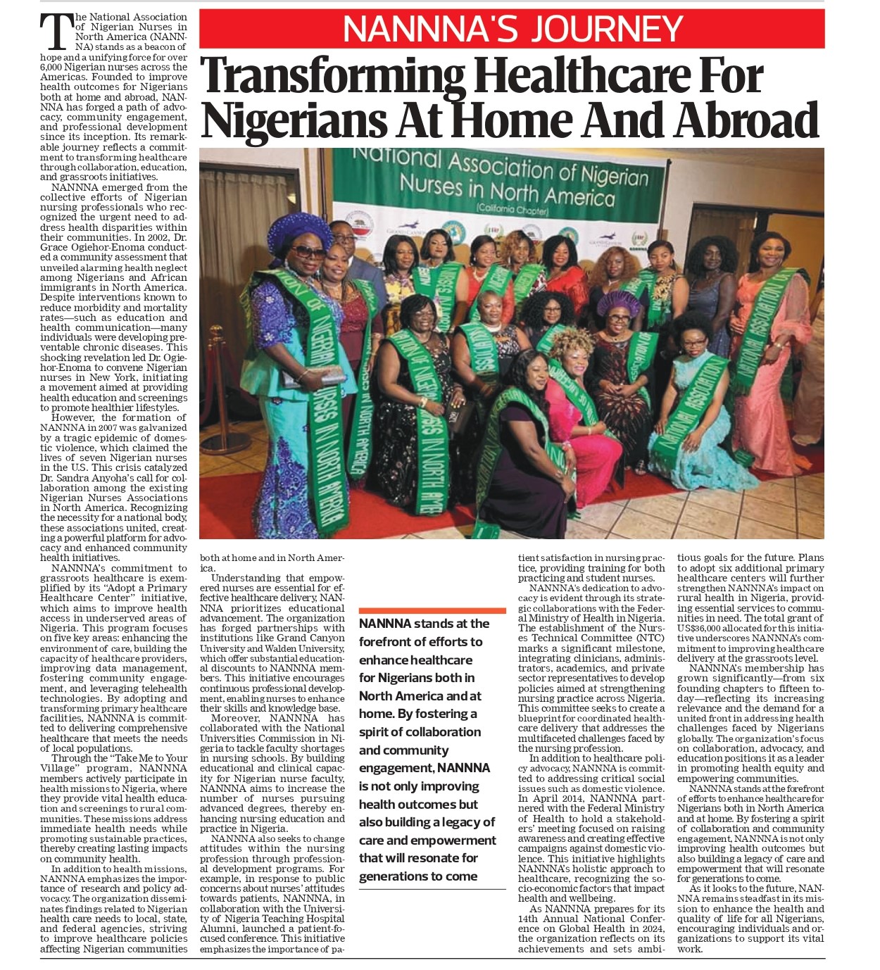 "Transforming Healthcare for Nigerians at Home and Abroad – Accessible, Reliable, and Innovative"