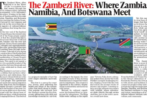 The Zambezi River: Where Zambia, Namibia, and Botswana Meet