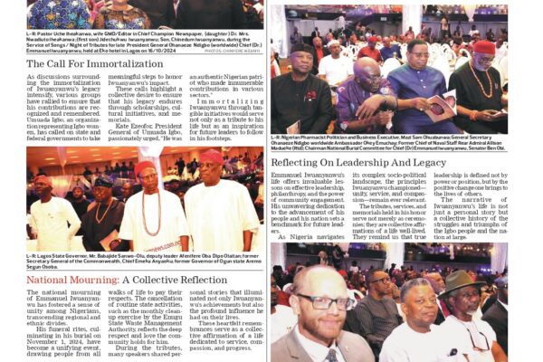 A Life Committed to the Igbo Nation and Beyond