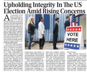 Upholding Integrity in U.S. Elections Amid Rising Concerns Over Security and Fairness