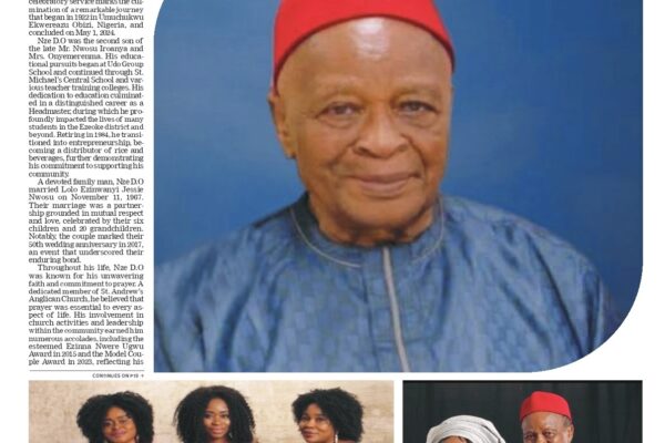 Nze Donald Ogbonna Nwosu – Advocate for Community Development and Cultural Heritage