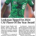 Ademola Lookman Tipped as Favorite for 2024 CAF Player of the Year Award