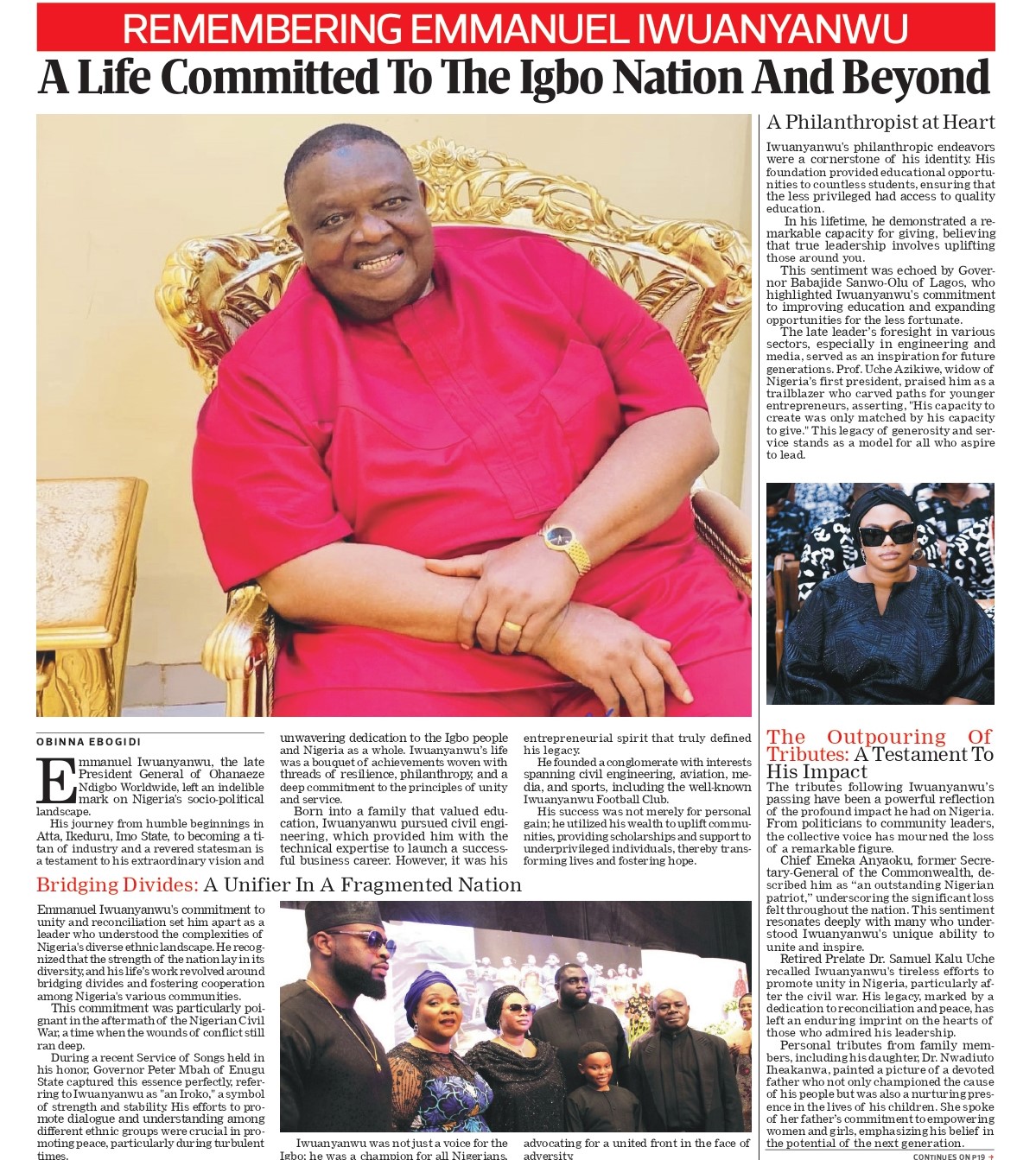 Remembering Emmanuel Iwuanyanwu: A Life Committed to the Igbo Nation and Beyond